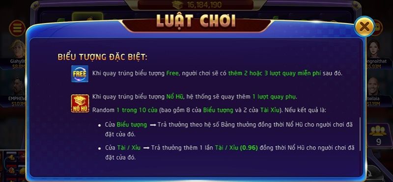 Quy định cho các biểu tượng khác